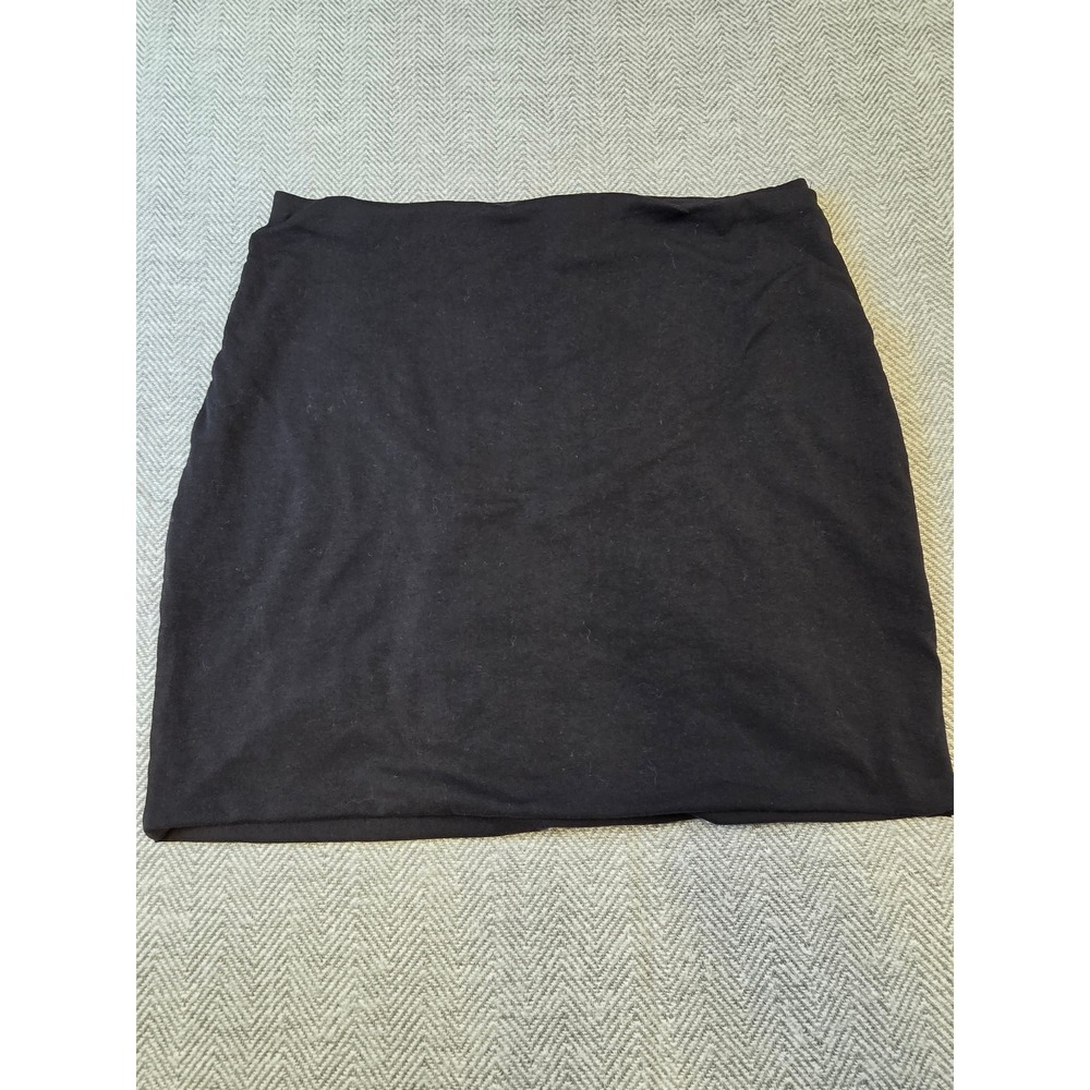 Express Black Mini Skirt Womens Medium Black Cotton Stretch Essential Pull On